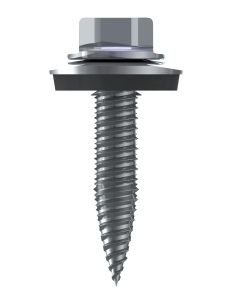 SHEET METAL SCREW 6X25 WITH DOUBLE THREAD + EPDM WASHER