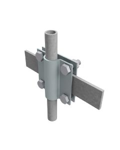 2-PLATE EARTH CONNECTOR B UP TO 40MM O20MM (GALVANIZED STEEL) /OC/